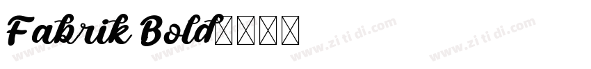 Fabrik Bold字体转换